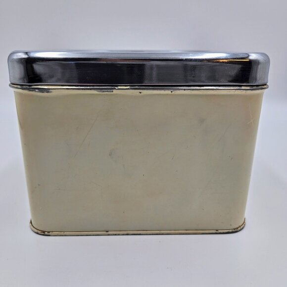 Kitchen Canisters Metal The Queen Line AR Lite White Cream 4 Pieces Vintage - Picture 14 of 16